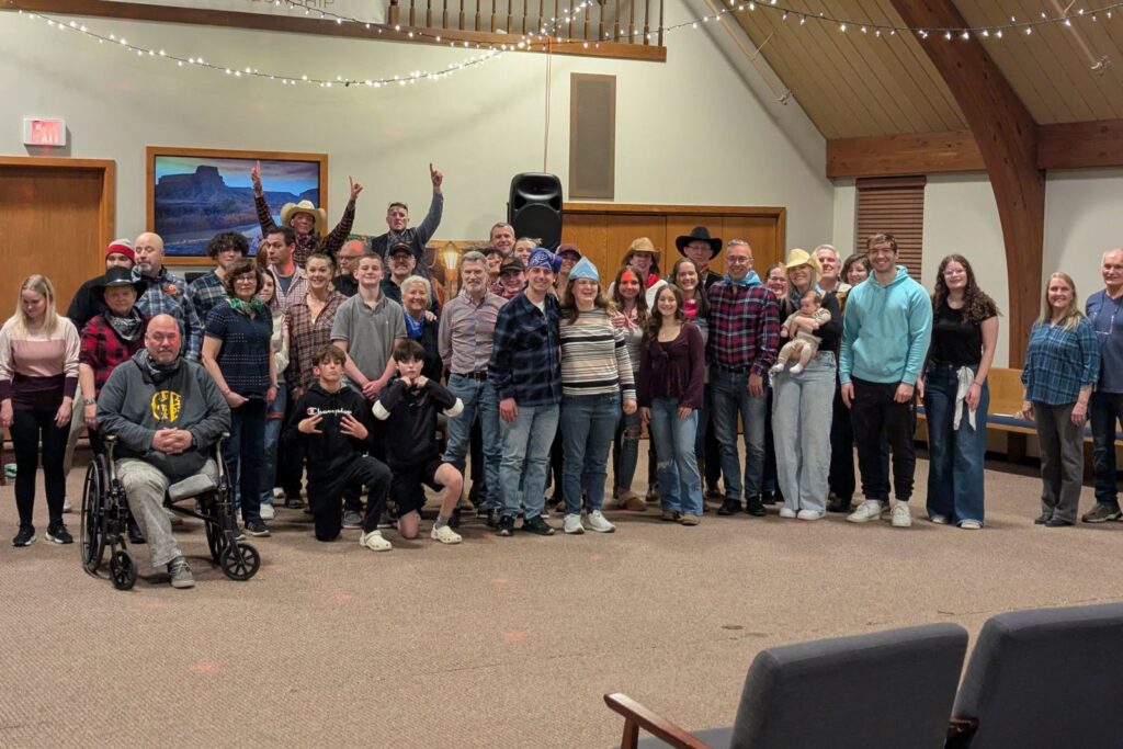 The church family having fun together at the 2025 hoedown
