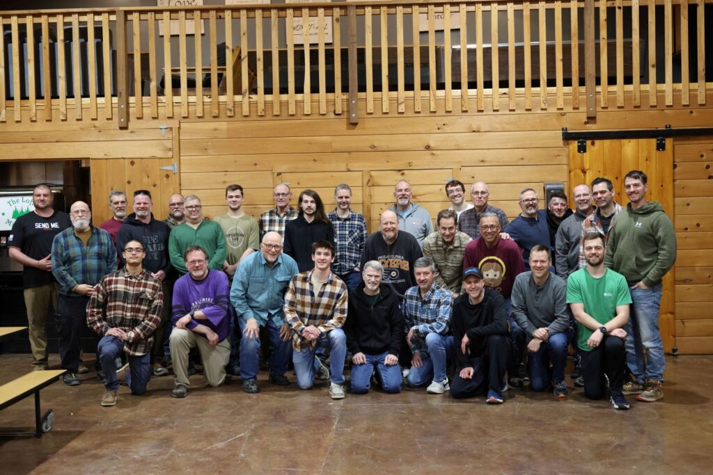 The men of IVFF together at the 2026 men’s retreat